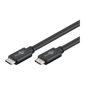 goobay USB C Kabel 1,0 m schwarz, 1 St.