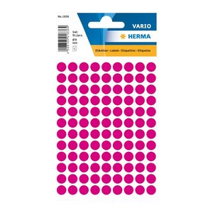HERMA Klebepunkte 1836 pink Ø 8,0 mm, 10x 540 St.