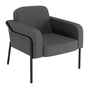 medso powered by PAPERFLOW Sessel MEDSO L Rund anthrazit schwarz Stoff 75,0 x 74,3 x 73,6 cm, 1 St.