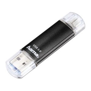 hama USB-Stick Laeta Twin schwarz 128 GB, 1 St.
