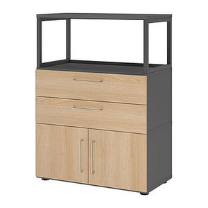 HAMMERBACHER Regalschrank FlexWall, VFW38K1RG/G/E/BS grafit, eiche 80,0 x 40,0 x 109,8 cm, 1 St.
