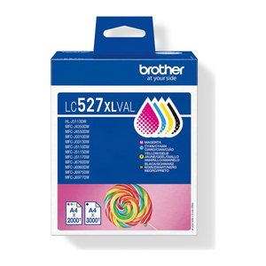 brother LC-527XLVAL schwarz, cyan, magenta, gelb Druckerpatronen, 4er-Set