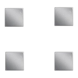 Zeller Magnete silber, Metall 1,0 x 1,0 x 0,99 cm, 4 St.