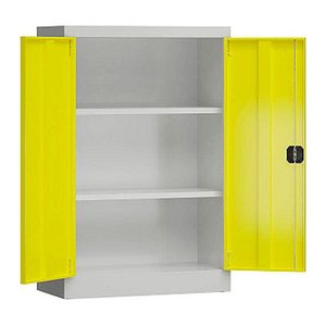 ClassiX Stahlschrank X-530296 zinkgelb, lichtgrau 2 Fachböden 80,0 x 38,0 x 120,0 cm, aufgebaut, 1 St.