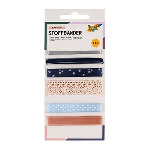 folia Geschenkband Blue Velvet unterschiedlich blau