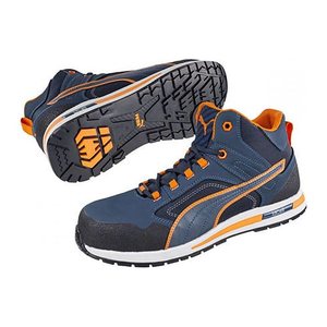 PUMA® Herren S3 Sicherheitsschuhe "CROSSTWIST MID" URBAN PROTECT blau Größe 47, 1 Paar