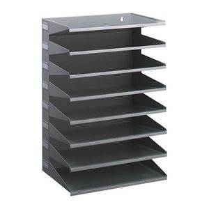 DURABLE Sortierstation grau mit 8 Fächern
