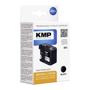 KMP B74 schwarz Druckerpatrone kompatibel zu brother LC-129XLBK
