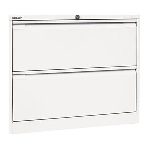 BISLEY LIGHT Hängeregistraturschrank verkehrsweiß 2 Schubladen 80,0 x 62,2 x 71,1 cm, 1 St.