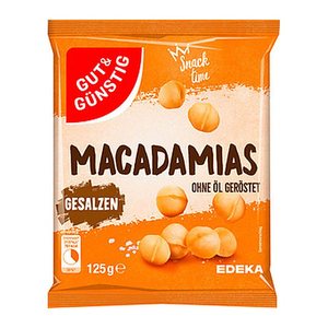 GUT&GÜNSTIG Macadamias geröstet & gesalzen  125,0 g, 1 St.