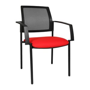 Topstar Besucherstühle BtoB 10 BB200A G210 rot, schwarz Stoff, 2 St.