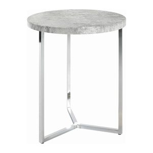 HAKU Möbel Beistelltisch rund MDF-Platte Betonoptik 45,0 x 45,0 x 54,0 cm, 1 St.