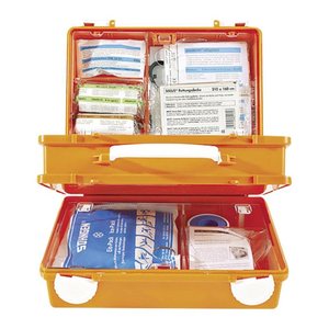 SÖHNGEN Erste-Hilfe-Koffer SPEZIAL MT-CD Labor & Chemie DIN 13157 + Erweiterung orange