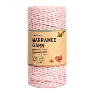 folia Makramee Garn altrosa Misty rose Ø 3,5 mm, 1 St.