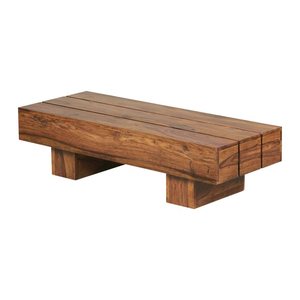 WOHNLING Couchtisch rechteckig Massivholz sheesham 120,0 x 45,0 x 30,0 cm, 1 St.