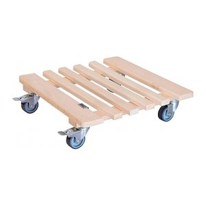 WAGNER® design yourself Pflanzenroller GH 0329 Holz hellbraun quadratisch 38,0 x 38,0 x 10,0 cm, 1 St.
