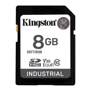 SD Card 8GB Kingston SDHC Industrial -40C to 85C retail