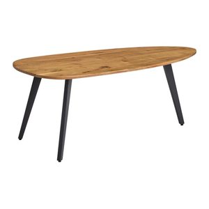 WOHNLING Couchtisch Nierenform Massivholz akazie 110,0 x 60,0 x 45,0 cm, 1 St.