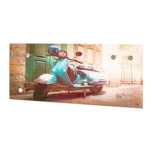 HAKU Möbel Wandgarderobe 17991 Motorroller Metall 6 Haken 70,0 x 30,0 cm, 1 St.