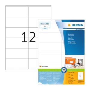 HERMA Etiketten 4635 weiß 105,0 x 48,0 mm, 200 Blatt