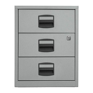 BISLEY Home Rollcontainer silber 3 Auszüge 41,3 x 40,0 x 52,8 cm