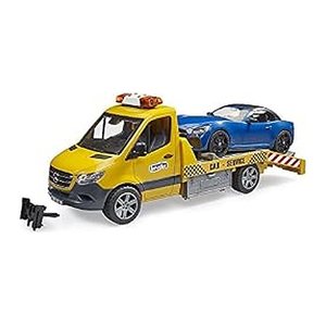 bruder MB Sprinter Autotransporter mit Light & Sound Modul und Roadster 02675 Spielzeugauto