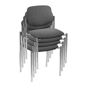 Nowy Styl Besucherstühle Styl STYL CHROM C-38 4ER anthrazit Stoff, 4 St.