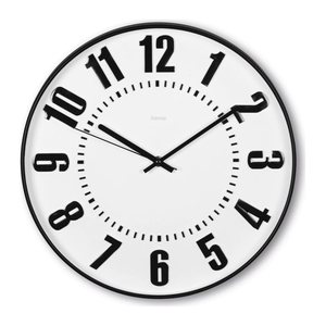 hama Wanduhr Formentera weiß schwarz Kunststoff, Ø 35,0 cm