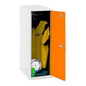 Simonrack Spind SIMONLOCKER DISM SINGLE weiß, orange 8425437116629, 1 Schließfach 30,0 x 50,0 x 91,5 cm