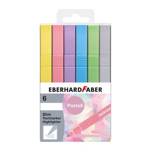 EBERHARD FABER Slim pastell Textmarker farbsortiert, 6 St.