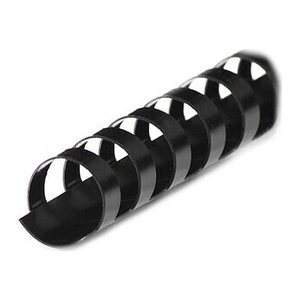 LMG Kunststoffbinderücken schwarz für 85 Blatt, 100 St.