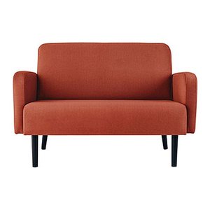 meet powered by PAPERFLOW 2-Sitzer Sofa LISBOA rost schwarz Stoff 124,0 x 81,5 x 83,0 cm, 1 St.