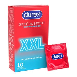 durex Kondome Gefühlsecht Extra Groß XXL, 10 St.
