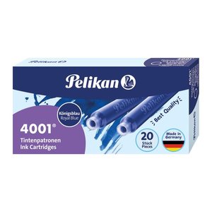 Pelikan Tintenpatronen für Füller 4001® königsblau, 20 St.