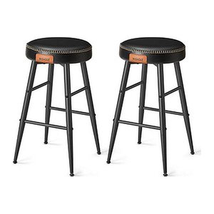 VASAGLE Barhocker LBC080B01 schwarz Kunstleder, 2 St.