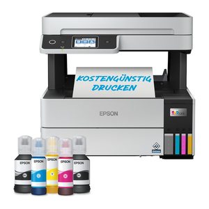 EPSON EcoTank ET-5185 4 in 1 Farb-Tintenstrahl-Multifunktionsdrucker grau