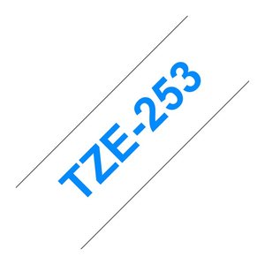 brother Schriftband TZe-253 TZE253, 24 mm, blau auf weiß, 1 St.