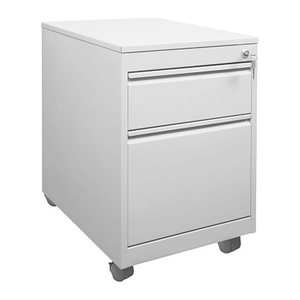 SZ Metall Rollcontainer lichtgrau 2 Auszüge 46,0 x 60,0 x 60,0 cm