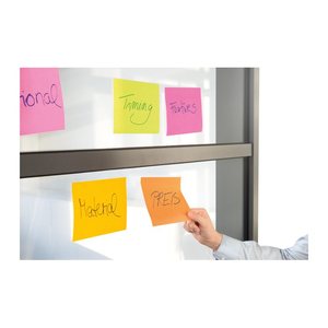 Post-it® Super Sticky Meeting Notes Haftnotizen extrastark farbsortiert, 3 Blöcke