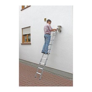 KRAUSE Anlegeleiter Stabilo silber 10 Stufen, H: 270,0 cm