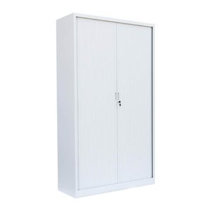 LÜLLMANN Schiebetürenschrank, 555157 signalweiß 4 Fachböden 100,0 x 45,7 x 195,0 cm
