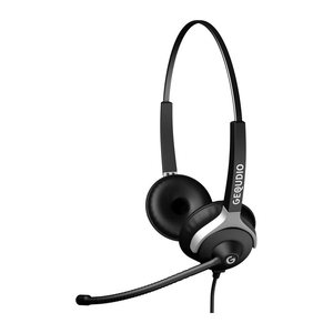 GEQUDIO Headset 1-Ohr für Mitel,Aastra,Poly,Gigaset-RJ Kabel