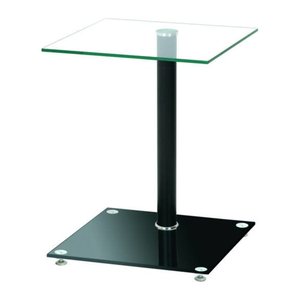 HAKU Möbel Beistelltisch rechteckig Glas transparent 40,0 x 40,0 x 52,0 cm, 1 St.