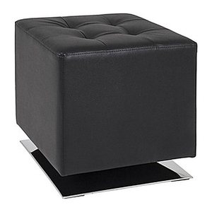 HAKU Möbel Wohnzimmer-Hocker 30588 schwarz Kunstleder, 1 St.