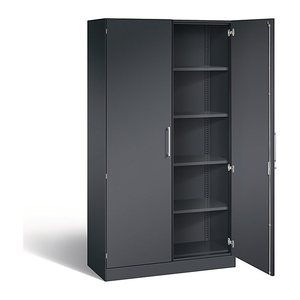CP Stahlschrank C 3000 Asisto 141002-000 S10056 anthrazit 4 Fachböden 100,0 x 43,5 x 198,0 cm, aufgebaut, 1 St.