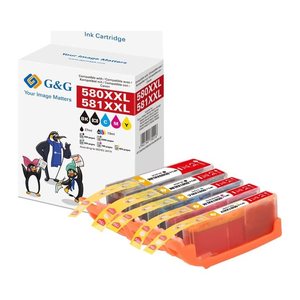 G&G Patronen 5er Set Canon PGI-580/ CLI-581 BK/C/M/Y+FotoBK