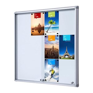 Showdown® Displays Schaukasten SL B1 silber 12x DIN A4 94,0 x 5,9 x 98,2 cm, 1 St.