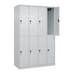 CP Spind Classic Plus lichtgrau 080300-40 S10008, 8 Schließfächer 120,0 x 50,0 x 185,0 cm