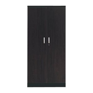 Gürkan Stahlschrank 100126 tiefschwarz, wenge 4 Fachböden 92,0 x 42,0 x 195,0 cm, aufgebaut, 1 St.