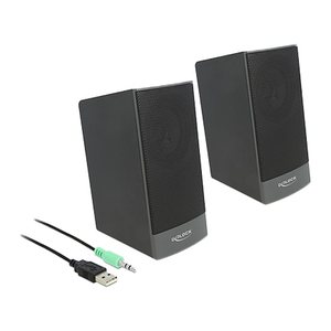 DELOCK Stereo 2.0 PC Lautsprecher 3,5mm Klinkenstecker USB